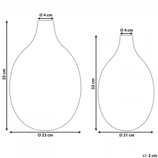 Zestaw 2 Wazonów Na Kwiaty Metalowy Złoty Mohenjo - Wazony i flakony - miniaturka - grafika 8