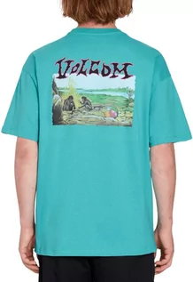 Koszulki męskie - t-shirt męski VOLCOM CROSSWORLD TEE Temple Teal - grafika 1