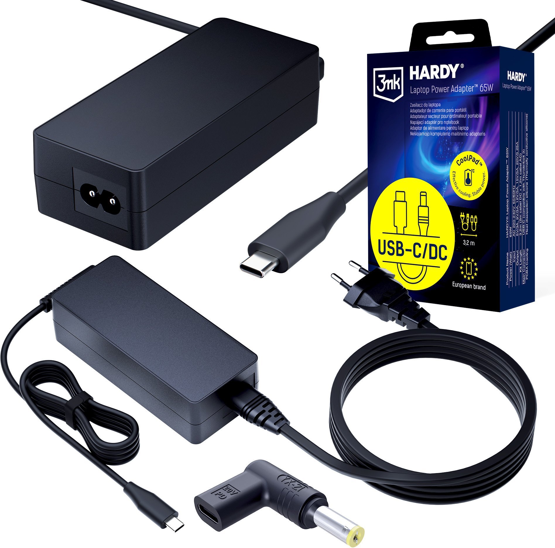 Zasilacz do laptopa Delock Acer, Sony 20V USB-C female to 5.5 x 1.7mm - 3mk Hardy Power Adapter
