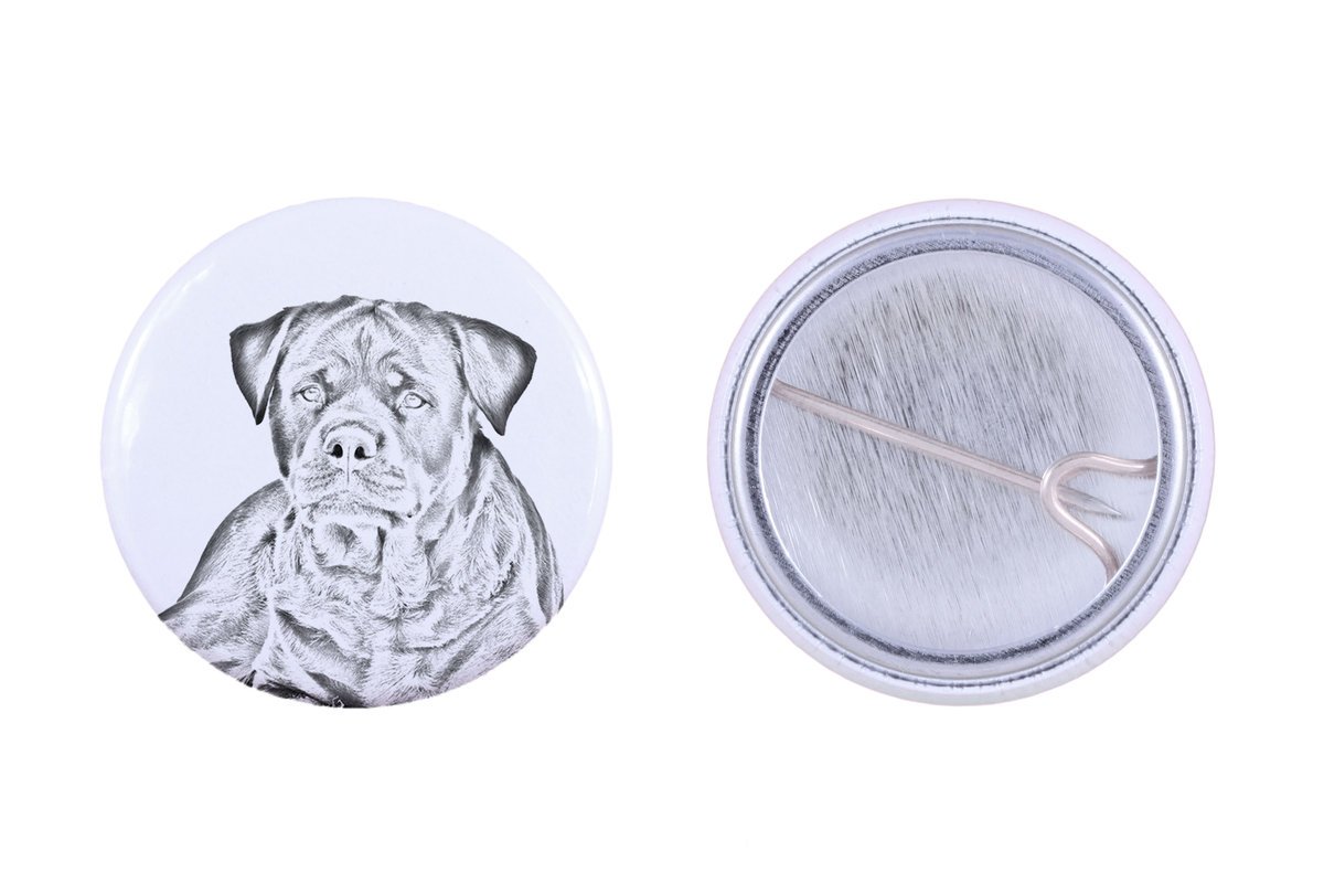 Rottweiler - przypinka z twoim psem, dodaj własne foto, marka Art-Dog