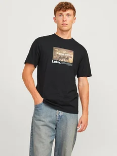 Jack & Jones Koszulka w kolorze czarnym - Koszulki męskie - miniaturka - grafika 1