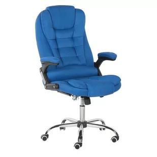 Fotel biurowy, krzesło biurowe Shumee Krzesło biurowe  Krzesło biurowe regulowane niebieskie ROYAL 170704 - Fotele i krzesła biurowe - miniaturka - grafika 1