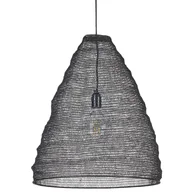 Lampy sufitowe - Lampa wisząca metalowa czarna PARBATI - miniaturka - grafika 1