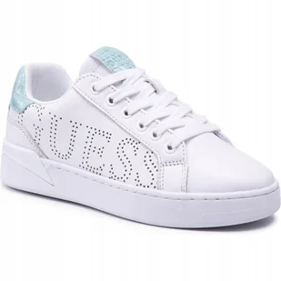 GUESS BIAŁE PÓŁBUTY DAMSKIE ZE SKÓRY NATURALNEJ ZWIĘRZĘCY WZÓR 39 GPB - Półbuty damskie - miniaturka - grafika 1