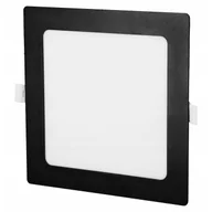 Lampy sufitowe - Wpustowa lampa sufitowa 1080 Domeno LED 6W 4000K do jadalni czarna - miniaturka - grafika 1