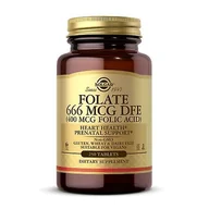 Witaminy i minerały dla sportowców - SOLGAR SOLGAR Folate 666mcg DFE (400mcg Folic Acid) 250tabs - miniaturka - grafika 1