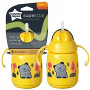 Kubki dla dzieci - Tommee Tippee Kubek z obciążoną słomką i uchwytami Superstar 6m+ żółty - miniaturka - grafika 1