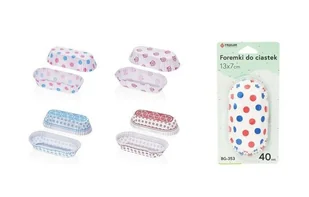 Foremki Papierowe Na Eklerki Ciastka Bułki 40szt 13 x 7cm BG-353 - Akcesoria i części AGD - miniaturka - grafika 1