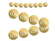 Dekoracje sali - Girlanda Hostia IHS złota - 250 cm - 1 szt. - miniaturka - grafika 1