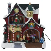 Ozdoby bożonarodzeniowe - Ruchoma scenka świąteczna Siedziba Mikołaja - miniaturka - grafika 1