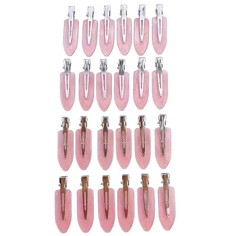 Spinki do Włosów Super Wzory i Kolory Różowa Przezroczysta z Brokatem x2szt.