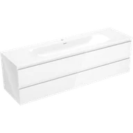 Szafki łazienkowe - Mexen Orio szafka łazienkowa 160 cm z umywalką Vela, 2 szuflady, biała połysk - 91A10-16047-2-BFF00-W23M00 - miniaturka - grafika 1