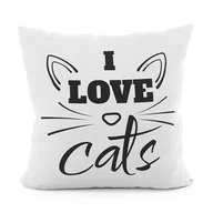 Pościel - Poszewka dekoracyjna CATS VELVET PWA008-001 40x40 - miniaturka - grafika 1