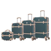 Walizki - Zestaw walizek SEMI LINE T5838-0 Zielono-różowy - miniaturka - grafika 1