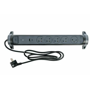 Legrand Przedłużacz ochronny - 5X2P+Z+USB AC 1.5M-CZARNY - Listwy zasilające - miniaturka - grafika 2