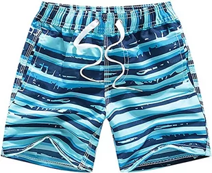 Little Hand Letnie spodenki kąpielowe dla chłopców, spodenki plażowe dla dzieci, szybkoschnące spodenki surfingowe, 5-6 lat, niebieskie 1, Niebieski 1, 5-6 lat - Kąpielówki dla chłopców - miniaturka - grafika 1