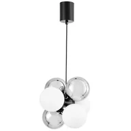 Lampy sufitowe - NOWOCZESNA LAMPA WISZĄCA CZARNA SAONA W6 - miniaturka - grafika 1
