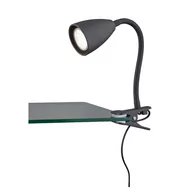 Noże stołowe - Lampa stołowa z klipsem w kolorze matowej czerni (wysokość 20 cm) Wanda – Trio - miniaturka - grafika 1