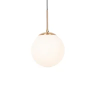 Lampy sufitowe - QAZQA Lampa wisząca Art Deco złota z opalowym szkłem - Flore - miniaturka - grafika 1