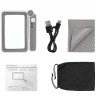 Mikroskopy i lupy - LUPA DO CZYTANIA 4X Z 10 LED I SKŁADANYM UCHWYTEM DLA STARSZYCH - miniaturka - grafika 1