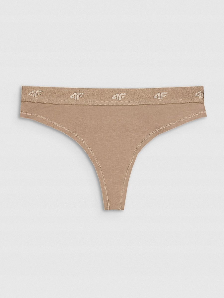 BIELIZNA DAMSKA 4F STRINGI BAWEŁNIANE MAJTKI 2PAK UPTSF031 SS25 S