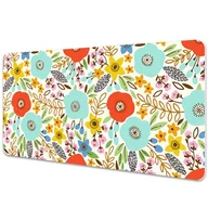 Podkładki na biurko - Duża podkładka na biurko dla dzieci Łąka kwiaty 100x50 cm - miniaturka - grafika 1