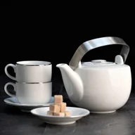 Serwisy do kawy i herbaty - Serwis kawowy na 12 osób porcelanowy PLUS PLATIN - miniaturka - grafika 1