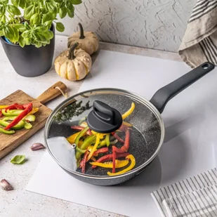 PATELNIA MARMURKOWA Z POKRYWĄ KLAUSBERG 24cm KB-7666 - Patelnie - miniaturka - grafika 6
