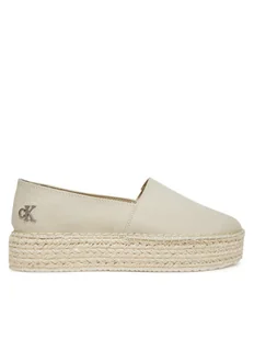 Calvin Klein Jeans Espadryle Flatform Esdparille Mg/Hdw YW0YW01737 Écru - Espadryle damskie - miniaturka - grafika 1