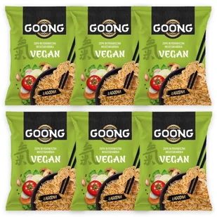 Goong Vegan Zupa błyskawiczna wegańska łagodna 65 g x 6 sztuk - Dania dla dzieci - miniaturka - grafika 1