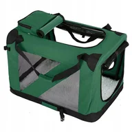 Torby podróżne - Transporter Zielony Składany Duża Torba Podróżna dla Psa 95x65x65cm XL - miniaturka - grafika 1