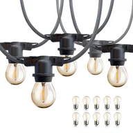 Lampy ogrodowe - ZESTAW Girlanda ogrodowa BLOOM 2 10m +10x żarówka LED E27 1,3W barwa ciepła - miniaturka - grafika 1