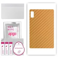 Akcesoria do tabletów i e-booków - folia naklejka skórka strukturalna na TYŁ do Lenovo Tab M9 - Carbon Złoty - apgo SKINS - miniaturka - grafika 1