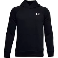 Bluzy dla dziewczynek - Under Armour Bluza UA RIVAL COTTON HOODIE-BLK - XS - miniaturka - grafika 1