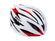 Kaski rowerowe - Kask rowerowy Romet 109 biało czerwony rozm M (55-58) - miniaturka - grafika 1