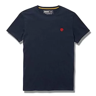 Timberland Koszulka męska TFO Logo na lewej piersi (cienki), 433 Granatowy, XL - Koszulki męskie - miniaturka - grafika 1