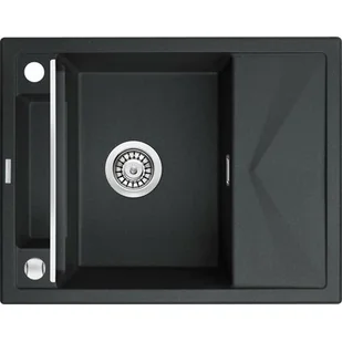 Deante Magnetic Zlewozmywak granitowy magnetyczny 1-komorowy z ociekaczem - grafit metalik ZRM_G11A ZRM G11A [16188001] - Zlewozmywaki - miniaturka - grafika 1
