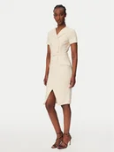 Sukienki - Rinascimento Sukienka koktajlowa CFC0127893003 Beżowy Slim Fit - miniaturka - grafika 1