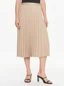 Spódnice - Tommy Hilfiger Spódnica plisowana Fluid WW0WW41793 Beżowy Regular Fit - miniaturka - grafika 1