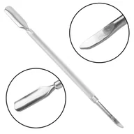 Akcesoria do paznokci - Dwustronne dłutko do skórek i paznokci Silver YC014 - miniaturka - grafika 1