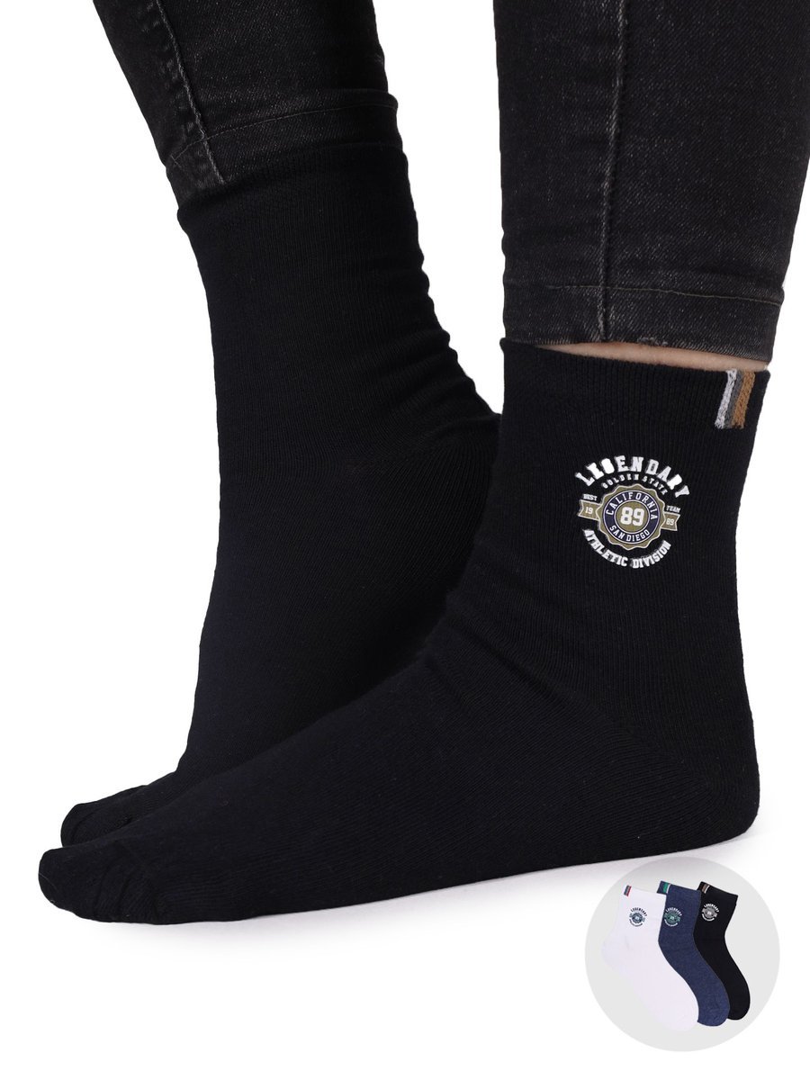 Skarpety dziecięce chłopięce bawełniane z napisem 3PAK 23-26 YOCLUB