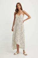 Sukienki - Pepe Jeans sukienka MOLLY kolor beżowy midi prosta PL953560 - miniaturka - grafika 1