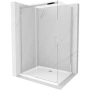 Kabiny prysznicowe - Mexen Omega kabina prysznicowa rozsuwana 110x70 cm, transparent, chrom + brodzik Flat - miniaturka - grafika 1