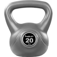 Kettlebell - MOVIT Kettlebell Hantle szara - 20 kg - miniaturka - grafika 1