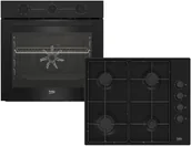 Zestawy AGD - Zestaw AGD do zabudowy Beko Piekarnik elektryczny BBIE11100B + Płyta gazowa HIGG 64123 SB - miniaturka - grafika 1