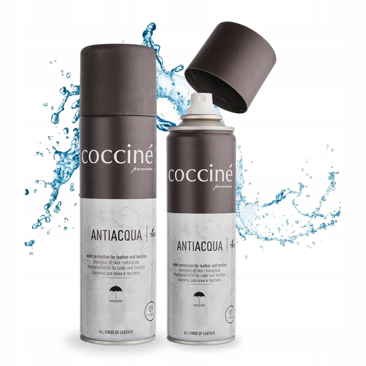 Zestaw Uniwersalnych Impregnatów do Butów i Tkanin Coccine Antiacqua 2w1