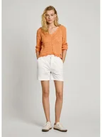 Spodenki damskie - Pepe Jeans Szorty "Vania" w kolorze białym - miniaturka - grafika 1