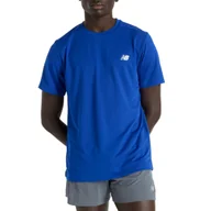 Koszulki męskie - Koszulka męska NB MT51801TRY SPORT SLEEVE Niebieska - miniaturka - grafika 1