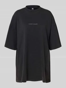 T-shirt o kroju oversized z nadrukiem z logo - Koszulki i topy damskie - miniaturka - grafika 1