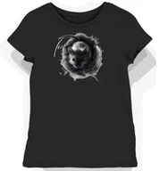 Koszulki i topy damskie - Koszulka damska czarna z motywem szarej myszy w cieniu XL - miniaturka - grafika 1